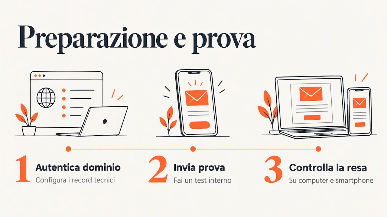5. Prepara il dominio e fai una prova — overview diagram