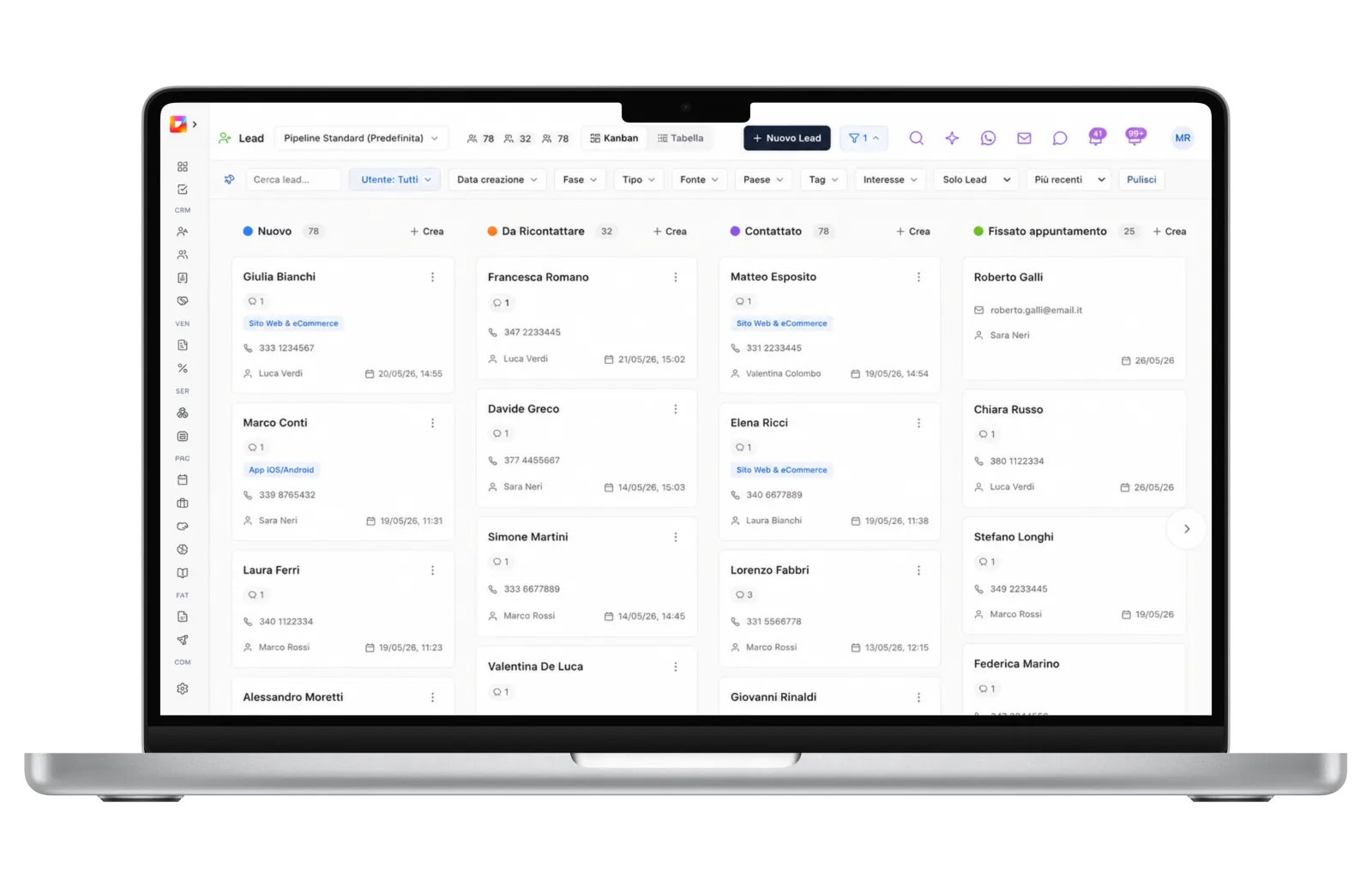 Clients and deals under control