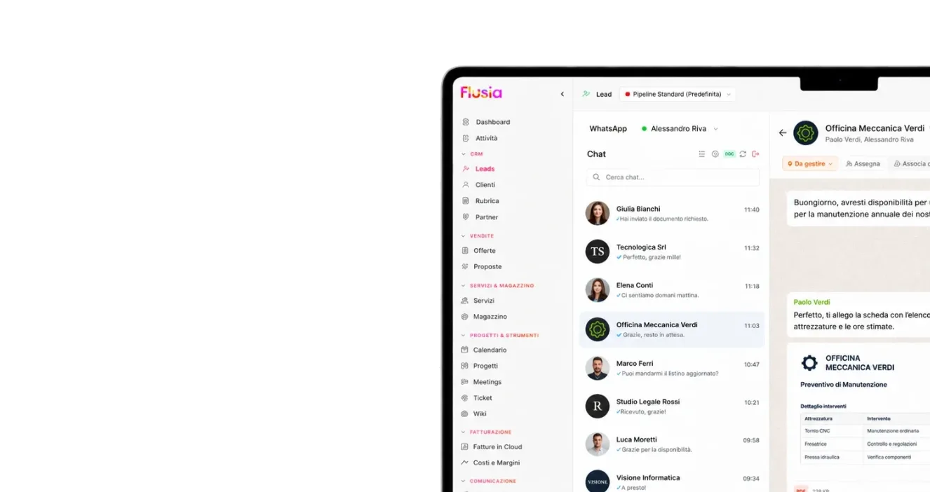 Your team's WhatsApp inside the CRM